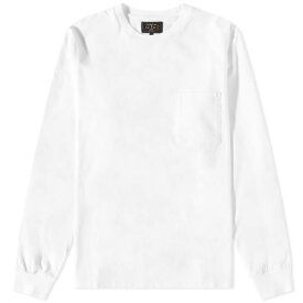 ビームス スリーブ Tシャツ 白色 ホワイト 長袖 メンズ 【 BEAMS PLUS BEAMS PLUS LONG SLEEVE POCKET T-SHIRT / WHITE 】 メンズファッション トップス カットソー