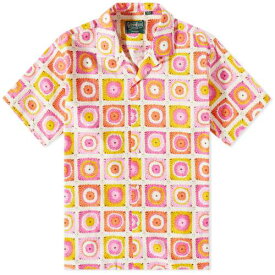 ギットマンヴィンテージ ビンテージ ヴィンテージ ピンク メンズ 【 GITMAN VINTAGE GITMAN VINTAGE PRINTED SUNFLOWER CROCHET CAMP COLLAR SHIRT / PINK 】 メンズファッション トップス