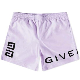 ジバンシィ ロゴ ショーツ ハーフパンツ 水着 メンズ 【 GIVENCHY 4G LONG LOGO SWIM SHORTS / LILAC 】 メンズファッション ズボン