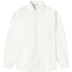 【★スーパーSALE★6/11深夜2時迄】アクネストゥディオズ 白色 ホワイト メンズ 【 ACNE STUDIOS ACNE STUDIOS ODROX COTTON TWILL OVERSHIRT / WHITE 】 メンズファッション コート ジャケット