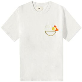 フォーク Tシャツ 白色 ホワイト メンズ 【 FOLK EMBROIDERED T-SHIRT / OFF WHITE 】 メンズファッション トップス カットソー