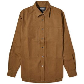 【★スーパーSALE★6/11深夜2時迄】ワークシャツ メンズ 【 FRIZMWORKS HBT CARPENTER POCKET WORK SHIRT / MOCHA 】 メンズファッション トップス