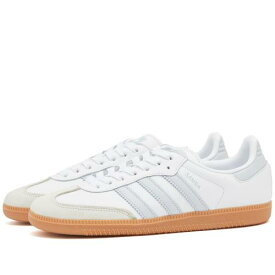 【★スーパーSALE★6/11深夜2時迄】アディダス サンバ 白色 ホワイト 青色 ブルー & スニーカー メンズ 【 ADIDAS SAMBA OG / FTWR WHITE HALO BLUE & OFF 】