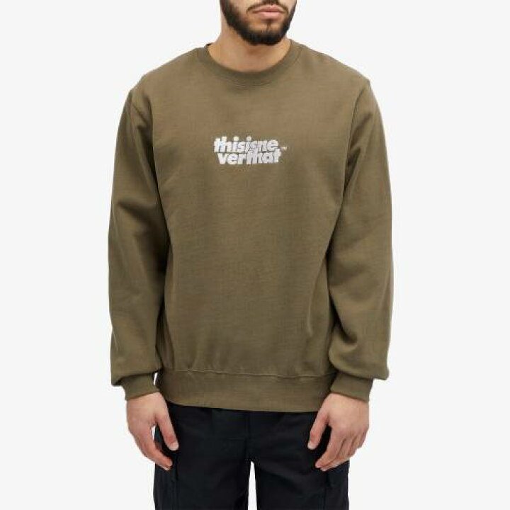 楽天市場】オリーブ メンズ 【 THISISNEVERTHAT OL-LOGO CREWNECK 