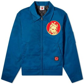 【★スーパーSALE★6/11深夜2時迄】ジャケット 青色 ブルー メンズ 【 ICECREAM WAITRESS WORK JACKET / DARK BLUE 】 メンズファッション コート