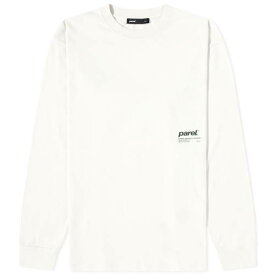 【★スーパーSALE★6/11深夜2時迄】スリーブ Tシャツ 白色 ホワイト 長袖 メンズ 【 PAREL STUDIOS PAREL STUDIOS BP LONG SLEEVE T-SHIRT / OFF WHITE 】 メンズファッション トップス カットソー