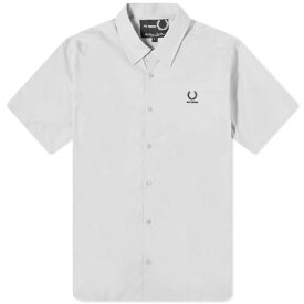 フレッドペリー スリーブ 半袖 メンズ 【 FRED PERRY FRED PERRY X RAF SIMONS EMBROIDERED SHORT SLEEVE SHIRT / ECLIPSE 】 メンズファッション トップス