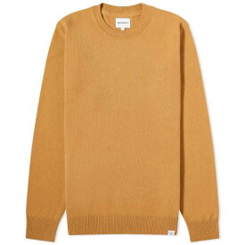 ノースプロジェクツ クルー ニット キャメル メンズ 【 NORSE PROJECTS NORSE PROJECTS SIGFRED LAMBSWOOL CREW KNIT / CAMEL 】 メンズファッション トップス セーター