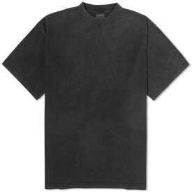 バレンシアガ ロゴ Tシャツ 黒色 ブラック 銀色 シルバー & メンズ 【 BALENCIAGA LOGO BACK PRINT T-SHIRT / BLACK & SILVER 】 メンズファッション トップス カットソー