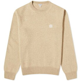 【★スーパーSALE★6/11深夜2時迄】ロエベ クルー ベージュ メンズ 【 LOEWE ANAGRAM CREW NECK JUMPER / BEIGE MELANGE 】 メンズファッション トップス ニット セーター