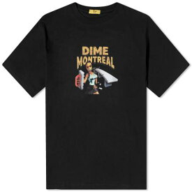 Tシャツ 黒色 ブラック メンズ 【 DIME LARA T-SHIRT / BLACK 】 メンズファッション トップス カットソー