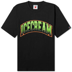 カレッジ Tシャツ 黒色 ブラック メンズ 【 ICECREAM COLLEGE T-SHIRT / BLACK 】 メンズファッション トップス カットソー