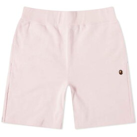 アベイシングエイプ スウェット ショーツ ハーフパンツ ピンク メンズ 【 A BATHING APE A BATHING APE ONE POINT SWEAT SHORTS / PINK 】 メンズファッション ズボン