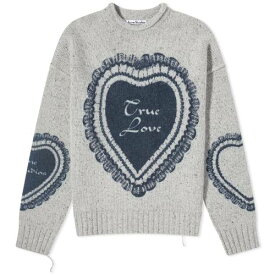 アクネストゥディオズ ニット 灰色 グレー レディース 【 ACNE STUDIOS ACNE STUDIOS TRUE LOVE KNIT JUMPER / LIGHT GREY 】 レディースファッション トップス セーター