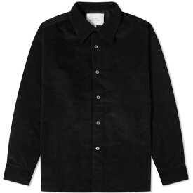 【★スーパーSALE★6/11深夜2時迄】スタジオ コーデュロイ 黒色 ブラック メンズ 【 STUDIO NICHOLSON STUDIO NICHOLSON ROSSO CORDUROY OVERSHIRT / BLACK 】 メンズファッション コート ジャケット