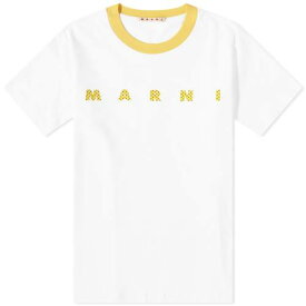 マルニ ロゴ Tシャツ 白色 ホワイト メンズ 【 MARNI LOGO T-SHIRT / LILY WHITE 】 メンズファッション トップス カットソー