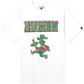 Tシャツ 白色 ホワイト メンズ 【 ICECREAM SERVED UP T-SHIRT / WHITE 】 メンズファッション トップス カットソー