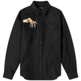 アンダーカバー 黒色 ブラック メンズ 【 UNDERCOVER EMBROIDERED HAND SHIRT / BLACK 】 メンズファッション トップス