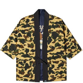 アベイシングエイプ カモ柄 ジャケット 黄色 イエロー メンズ 【 A BATHING APE A BATHING APE 1ST CAMO CRAFTAN JACKET / YELLOW 】 メンズファッション コート