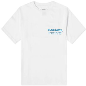 【★スーパーSALE★6/11深夜2時迄】ワコマリア 青色 ブルー Tシャツ 白色 ホワイト メンズ 【 WACKO MARIA WACKO MARIA BLUE NOTE TYPE 1 T-SHIRT / WHITE 】 メンズファッション トップス カットソー