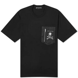 Tシャツ 黒色 ブラック メンズ 【 MASTERMIND JAPAN MASTERMIND JAPAN ZIP POCKET T-SHIRT / BLACK 】 メンズファッション トップス カットソー