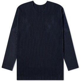 スリーブ Tシャツ 紺色 ネイビー PLISSé 長袖 メンズ 【 HOMME PLISSé ISSEY MIYAKE HOMME ISSEY MIYAKE PLEATED LONG SLEEVE T-SHIRT / NAVY 】 メンズファッション トップス カットソー