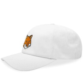 メゾンキツネ フォックス キャップ キャップ 帽子 白色 ホワイト メンズ 【 MAISON KITSUNE MAISON KITSUNE LARGE FOX HEAD PATCH CAP / WHITE 】 バッグ メンズキャップ 帽子