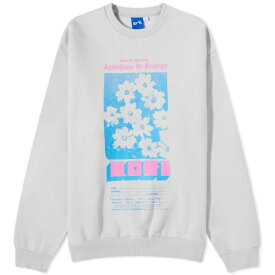 クルー スウェット 灰色 シメント スウェットトレーナー メンズ 【 LO-FI WAKE UP CREW SWEAT / CEMENT 】 メンズファッション トップス