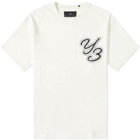 アディダス ワイスリー スリーブ Tシャツ 白色 ホワイト 半袖 メンズ 【 Y-3 GFX SHORT SLEEVE T-SHIRT / OFF WHITE 】 メンズファッション トップス カットソー