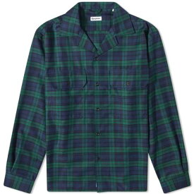 【★スーパーSALE★6/11深夜2時迄】黒色 ブラック ウォッチ 時計 メンズ 【 RECEPTION WORK OVERSHIRT / BLACK WATCH TARTAN 】 メンズファッション コート ジャケット