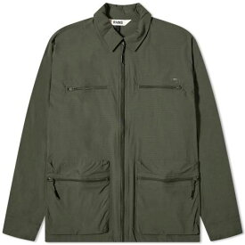 【★スーパーSALE★6/11深夜2時迄】レインズ 緑 グリーン メンズ 【 RAINS TOMAR ZIP OVERSHIRT / GREEN 】 メンズファッション トップス