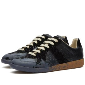 【★スーパーSALE★6/11深夜2時迄】メゾンマルジェラ 靴 スニーカー 黒色 ブラック & メンズ 【 MAISON MARGIELA MAISON MARGIELA PAINTER REPLICA SNEAKER / BLACK & PEWTER 】