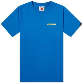 【★スーパーSALE★6/11深夜2時迄】Tシャツ 青色 ブルー メンズ 【 ICECREAM WE SERVE IT BEST T-SHIRT / BLUE 】 メンズファッション トップス カットソー