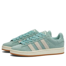 アディダス キャンパス 緑 グリーン 白色 ホワイト & スニーカー メンズ 【 ADIDAS CAMPUS 00S W / HAZY GREEN OFF WHITE & HAZY 】