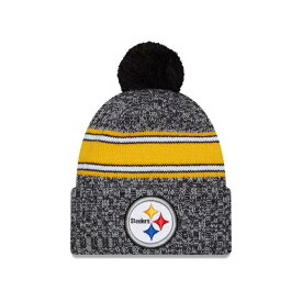 ニューエラ New Era 【 Pittsburgh Steelers 2023 Nfl Sideline Sport Cuffed Pom Knit Hat Mens Black/Yellow 】 ピッツバーグ スティーラーズ NFL サイドライン ニット バッグ 小物 ブランド雑貨 帽子 メンズ帽子 ニッ