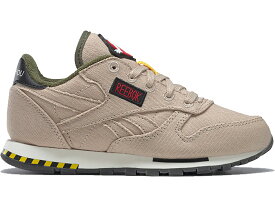 リーボック クラシック レザー モダン ベージュ 黒色 ブラック 黄色 イエロー 【 REEBOK CLASSIC LEATHER GHOSTBUSTERS (PS) / MODERN BEIGE BLACK BLAZE YELLOW 】 キッズ ベビー マタニティ スニーカー