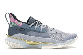 カリー 灰色 グレー ゴールド アンダーアーマー スニーカー メンズ 【 UNDER ARMOUR UNDER ARMOUR CURRY 7 FLORAL CHINESE NEW YEAR (2020) / GREY MIDNIGHT TURQUOISE GOLD 】