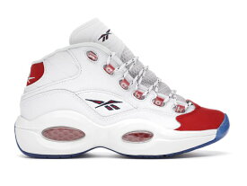 リーボック クエスチョン ミッド 赤 レッド 白色 ホワイト クエスチョンミッド 【 REEBOK QUESTION MID RED TOE 25TH ANNIVERSARY (GS) / WHITE WHITE RED 】 キッズ ベビー マタニティ スニーカー