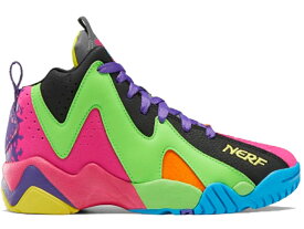 リーボック カミカゼ 黒色 ブラック ライム ピンク 【 REEBOK KAMIKAZE II NERF NERFOOP (GS) / BLACK SOLAR LIME PROUD PINK 】 キッズ ベビー マタニティ スニーカー