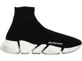 バレンシアガ スピード 黒色 ブラック 白色 ホワイト 2.0 WOMEN'S スニーカー レディース 【 BALENCIAGA SPEED BLACK TRANSPARENT SOLE (WOMEN'S) / BLACK WHITE 】