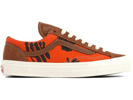 ヴァンズ バンズ 橙 オレンジ レザー 茶色 ブラウン スニーカー メンズ 【 VANS STYLE 36 MODERNICA ORANGE HAWAIIAN PRINT / LEATHER BROWN HAWAIIAN 】