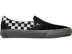 ヴァンズ バンズ スリッポン 黒色 ブラック スニーカー メンズ 【 VANS SLIP-ON TAKA HAYASHI CHECKERBOARD / CHECKERBOARD BLACK 】