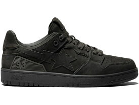 ベイプ 黒色 ブラック スニーカー メンズ 【 BAPE A BATHING APE SK8 STA TRIPLE BLACK NUBUCK / BLACK BLACK BLACK 】