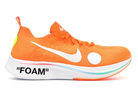 ナイキ ズーム オフホワイト 橙 オレンジ 白色 ホワイト ズームフライ スニーカー メンズ 【 NIKE ZOOM FLY MERCURIAL OFF-WHITE TOTAL ORANGE / TOTAL ORANGE WHITE VOLT 】