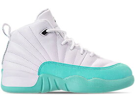 ナイキ ジョーダン アクア 白色 ホワイト 黒色 ブラック 【 JORDAN 12 RETRO LIGHT AQUA (PS) / WHITE BLACK LIGHT AQUA 】 キッズ ベビー マタニティ スニーカー