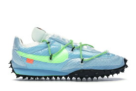 ナイキ ワッフル オフホワイト スカイ 黒色 ブラック 緑 グリーン WOMEN'S スニーカー レディース 【 NIKE WAFFLE RACER OFF-WHITE VIVID SKY (WOMEN'S) / VIVID SKY BLACK ELECTRIC GREEN 】