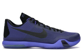 ナイキ コービー 黒色 ブラック 紫 バイオレット スニーカー メンズ 【 NIKE KOBE 10 BLACKOUT / BLACK PERSIAN VIOLET VOLT BLACK 】