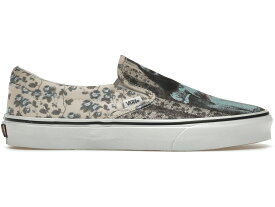 ヴァンズ バンズ クラシック スリッポン カーキ 青色 ブルー スニーカー メンズ 【 VANS CLASSIC SLIP-ON HORROR PACK THE SHINING / FLORAL KHAKI BLUE 】