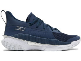 カリー アカデミー 紺色 ネイビー 白色 ホワイト アンダーアーマー スニーカー メンズ 【 UNDER ARMOUR UNDER ARMOUR CURRY 7 ACADEMY / MIDNIGHT NAVY WHITE 】