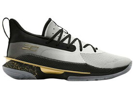 カリー ゲーム 白色 ホワイト 黒色 ブラック 灰色 グレー ゴールド アンダーアーマー スニーカー メンズ 【 UNDER ARMOUR UNDER ARMOUR CURRY 7 FOR THE GAME / WHITE BLACK GREY GOLD 】